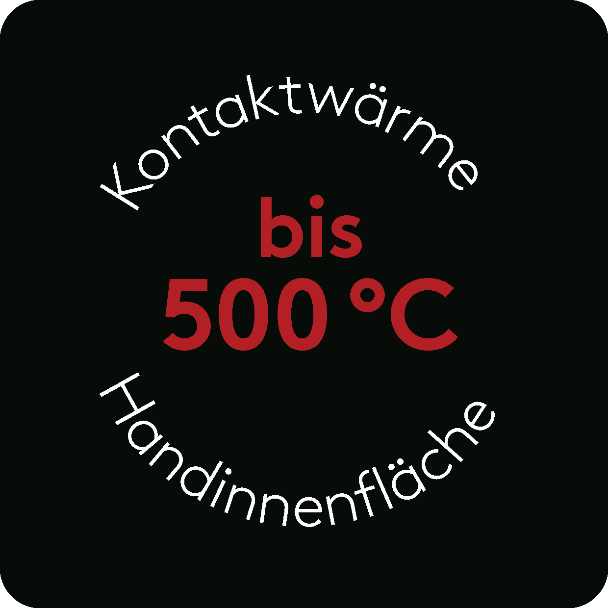 Kontaktwärme 500 Grad